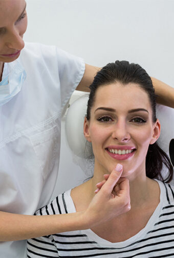 Girl at Hackensack dental office.